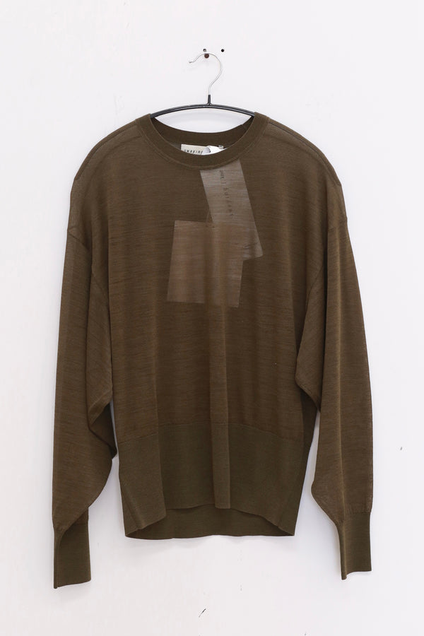 SWAYING 25 Spring/Summer Silk Wool Pullover SW-SW25SS1T18C2-LV Green SW-SW25SS1T18C1